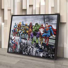 Load image into Gallery viewer, Superheroes Skyscraper Canvas – Marvel & DC Wall Art for Kids