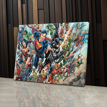 Load image into Gallery viewer, DC Superheroes Canvas Wall Art – Comics Print for Kids Room