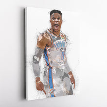 Load image into Gallery viewer, Russell Westbrook Canvas Art – Oklahoma City Thunder Wall Decor