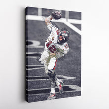 Load image into Gallery viewer, Tom Brady Canvas Art – Buccaneers Spiking Ball Decor