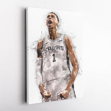 Load image into Gallery viewer, Victor Wembanyama Canvas Art – San Antonio Spurs Wall Decor