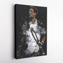 Load image into Gallery viewer, Novak Djokovic Canvas Print – Iconic Tennis Wall Art for Man Cave or Home