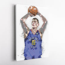 Load image into Gallery viewer, Nikola Jokic Canvas Art – Denver Nuggets Wall Decor