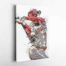 Load image into Gallery viewer, Shohei Ohtani Canvas Art – Los Angeles Angels Wall Decor