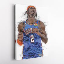 Load image into Gallery viewer, Shai Gilgeous-Alexander Canvas Art – Oklahoma City Thunder Wall Decor