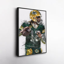 Load image into Gallery viewer, Aaron Rodgers Canvas Art – Green Bay Packers Wall Decor