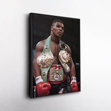 Load image into Gallery viewer, Mike Tyson Canvas – Boxing Champion with Belts Wall Art Home Decor