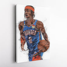 Load image into Gallery viewer, Shai Gilgeous-Alexander Canvas Art – Thunder SGA Wall Decor