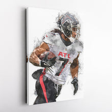 Load image into Gallery viewer, Bijan Robinson Canvas Art – Atlanta Falcons Wall Decor