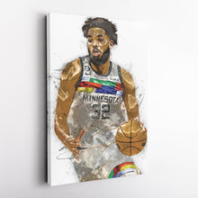 Load image into Gallery viewer, Karl-Anthony Towns Canvas Art – Minnesota Timberwolves Wall Decor