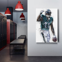 Load image into Gallery viewer, A.J. Brown Canvas Art - Philadelphia Eagles Wall Decor