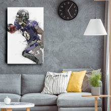 Load image into Gallery viewer, Ed Reed Canvas Art – Baltimore Ravens Wall Decor