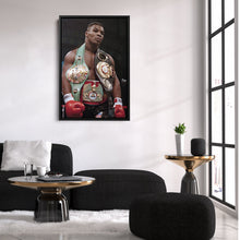 Load image into Gallery viewer, Mike Tyson Canvas – Boxing Champion with Belts Wall Art Home Decor