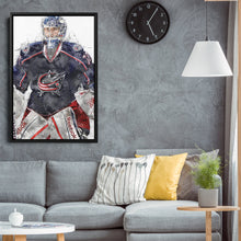 Load image into Gallery viewer, Sergei Bobrovsky Canvas Art – Columbus Blue Jackets Wall Decor