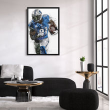 Load image into Gallery viewer, Calvin Johnson Canvas Art – Detroit Lions Wall Decor