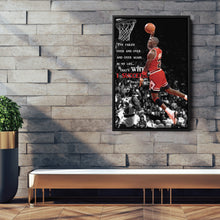 Load image into Gallery viewer, Michael Jordan Quote Canvas – Chicago Bulls Basketball Wall Art for Home Decor