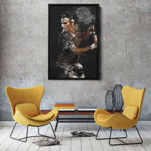 Load image into Gallery viewer, Roger Federer Canvas Print – Iconic Tennis Wall Art for Man Cave or Home