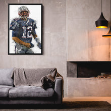 Load image into Gallery viewer, Tom Brady Canvas Art – New England Patriots Wall Decor