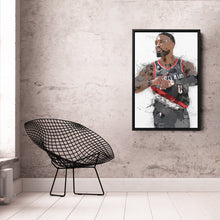 Load image into Gallery viewer, Damian Lillard Canvas Art – Portland Trail Blazers Superstar Wall Decor