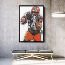 Load image into Gallery viewer, Nick Chubb Canvas Art – Cleveland Browns Wall Decor