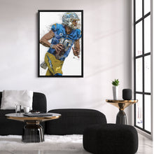 Load image into Gallery viewer, Justin Herbert Canvas Art – Los Angeles Chargers Wall Decor