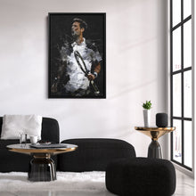 Load image into Gallery viewer, Novak Djokovic Canvas Print – Iconic Tennis Wall Art for Man Cave or Home
