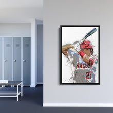 Load image into Gallery viewer, Mike Trout Canvas Art – Los Angeles Angels Wall Decor