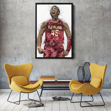 Load image into Gallery viewer, Donovan Mitchell Canvas Art – Cleveland Cavaliers Wall Decor
