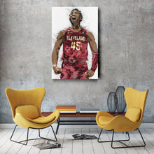 Load image into Gallery viewer, Donovan Mitchell Canvas Art – Cleveland Cavaliers Wall Decor
