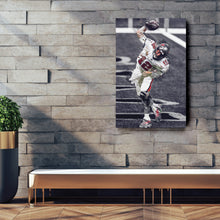 Load image into Gallery viewer, Tom Brady Canvas Art – Buccaneers Spiking Ball Decor