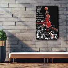 Load image into Gallery viewer, Michael Jordan Quote Canvas – Chicago Bulls Basketball Wall Art for Home Decor