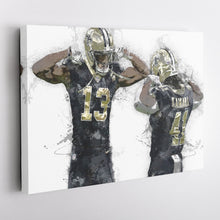 Load image into Gallery viewer, Michael Thomas & Alvin Kamara Canvas Art – New Orleans Saints Wall Decor