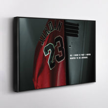 Load image into Gallery viewer, Michael Jordan Jersey Locker Room Canvas Poster – Wall Art Decor