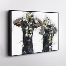 Load image into Gallery viewer, Michael Thomas & Alvin Kamara Canvas Art – New Orleans Saints Wall Decor