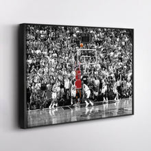 Load image into Gallery viewer, Michael Jordan The Last Shot Canvas Print – Chicago Bulls Basketball Wall Art Decor