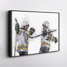 Load image into Gallery viewer, Brad Marchand & David Pastrnak Canvas Art – Boston Bruins Wall Decor