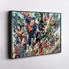 Load image into Gallery viewer, DC Superheroes Canvas Wall Art – Comics Print for Kids Room