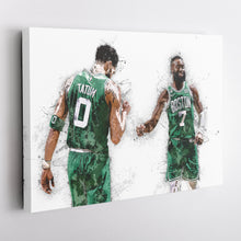 Load image into Gallery viewer, Jaylen Brown & Jayson Tatum Canvas Art – Boston Celtics Wall Decor