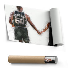 Load image into Gallery viewer, Tim Duncan & David Robinson Canvas Art – San Antonio Spurs Wall Decor