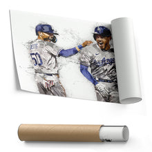 Load image into Gallery viewer, Freddie Freeman & Mookie Betts Canvas Art – Los Angeles Dodgers Wall Decor