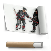 Load image into Gallery viewer, Sebastian Aho & Andrei Svechnikov Canvas Art – Carolina Hurricanes Wall Decor