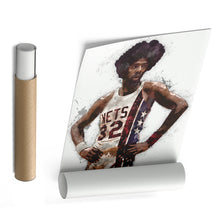 Load image into Gallery viewer, Julius Erving Canvas Art – New Jersey Nets Wall Decor