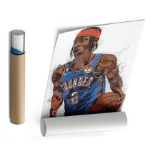 Load image into Gallery viewer, Shai Gilgeous-Alexander Canvas Art – Thunder SGA Wall Decor