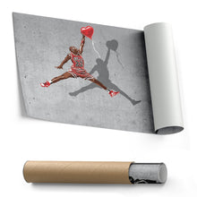 Load image into Gallery viewer, Michael Jordan Banksy Balloon Girl Canvas Art - NBA Street Art Decor