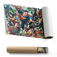 Load image into Gallery viewer, DC Superheroes Canvas Wall Art – Comics Print for Kids Room