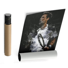 Load image into Gallery viewer, Novak Djokovic Canvas Print – Iconic Tennis Wall Art for Man Cave or Home
