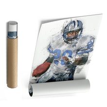 Load image into Gallery viewer, Barry Sanders Canvas Art – Detroit Lions Wall Decor