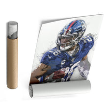 Load image into Gallery viewer, Saquon Barkley Canvas Art – New York Giants Wall Decor