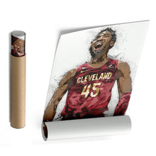 Load image into Gallery viewer, Donovan Mitchell Canvas Art – Cleveland Cavaliers Wall Decor