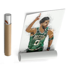 Load image into Gallery viewer, Jayson Tatum Canvas Art – Boston Celtics Superstar Wall Decor